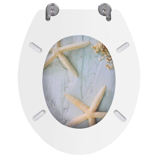 NNEVL WC Toilet Seat MDF Lid Starfish