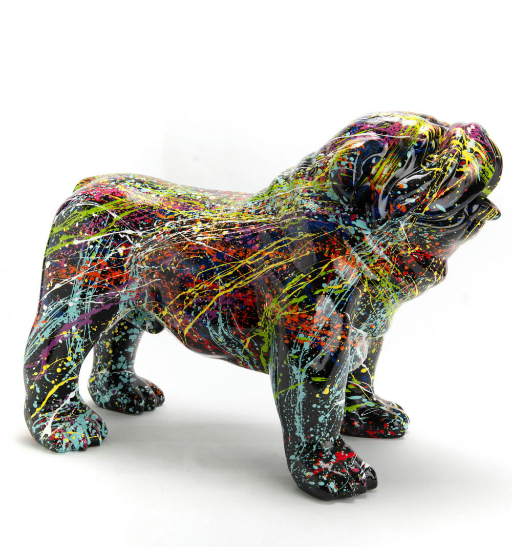 SPLASH - Bulldog USA    small en résine  noir