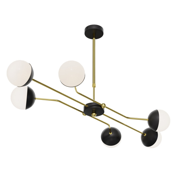 Lampa sufitowa TRENTOczarno-złota 6xG9x14W IP20 Jupiter