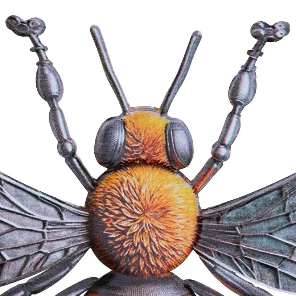 Anna's Collection Tuindecoratie honingbij - 24 x 30 cm - metaal