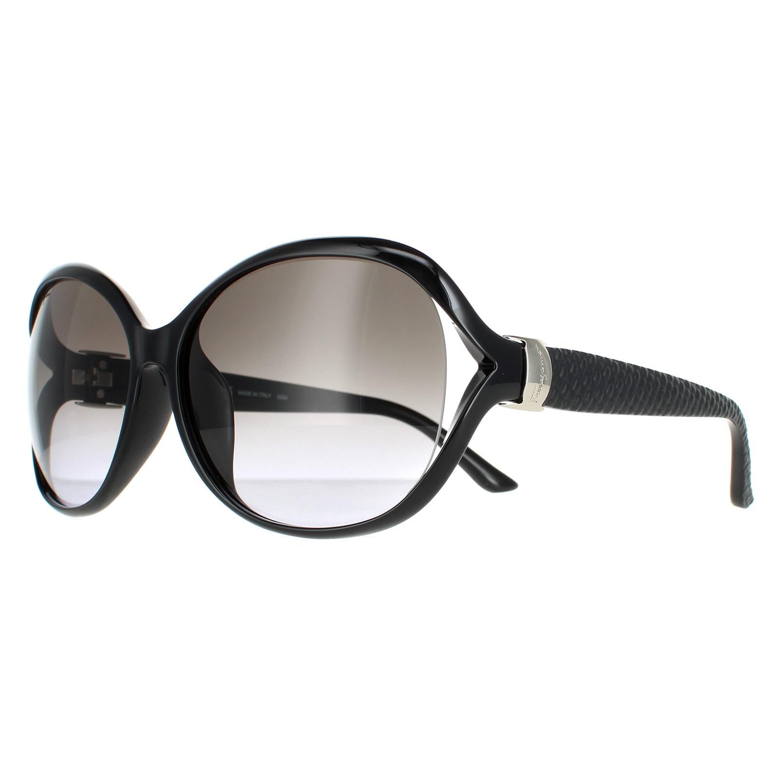 Salvatore Ferragamo Oval Black Grey Gradient SF770SA