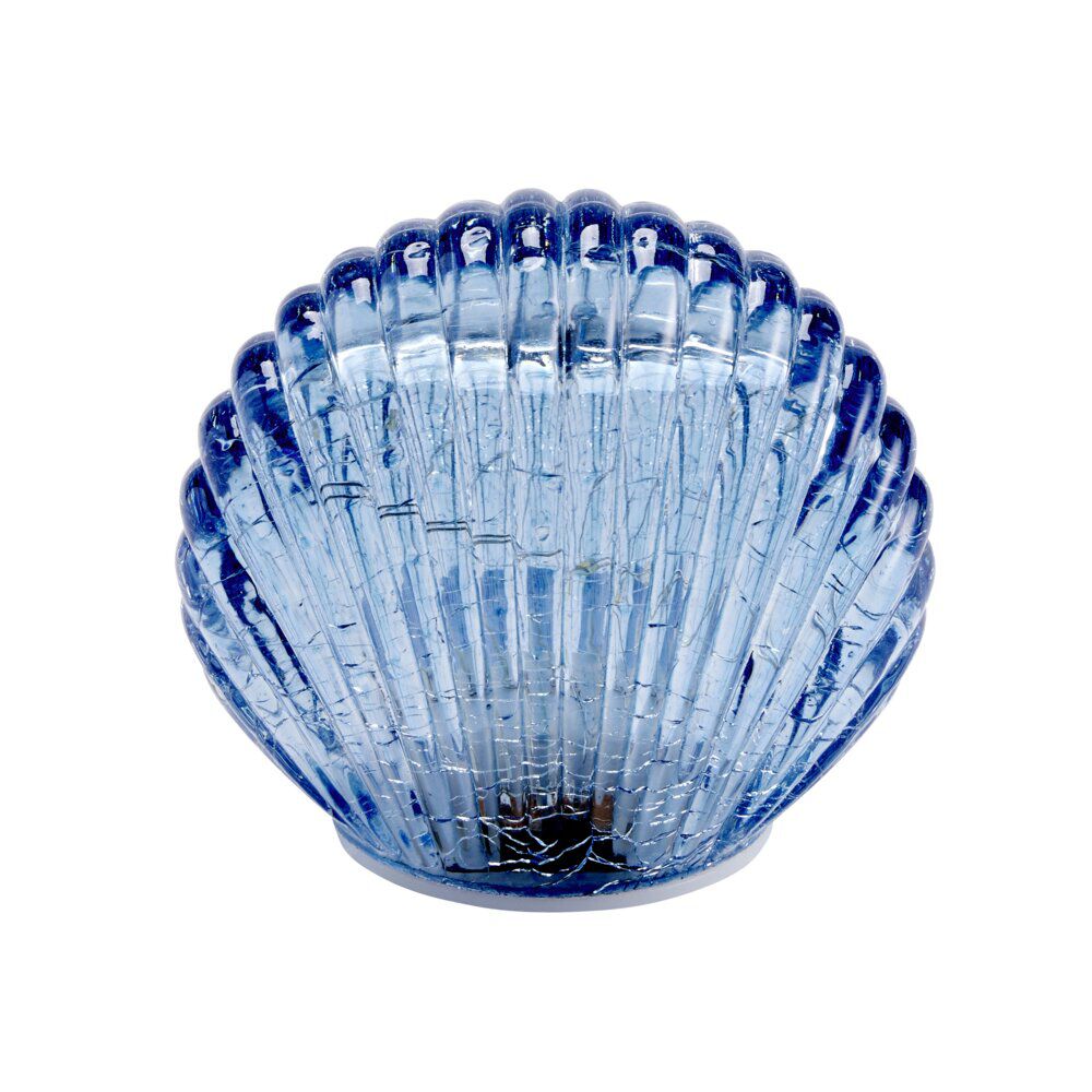 Décoration à poser coquillage LED en verre 7x4,5xH6,5cm (3 modèles)