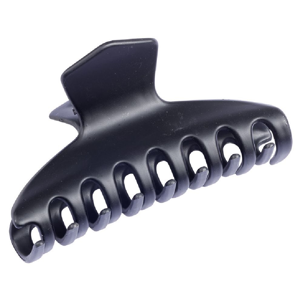 Pince à cheveux noir mat 8 dents L9cm