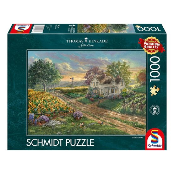 Schmidt Thomas Kinkade Sunflower Fields Jigsaw Puzzle 1000 Pieces