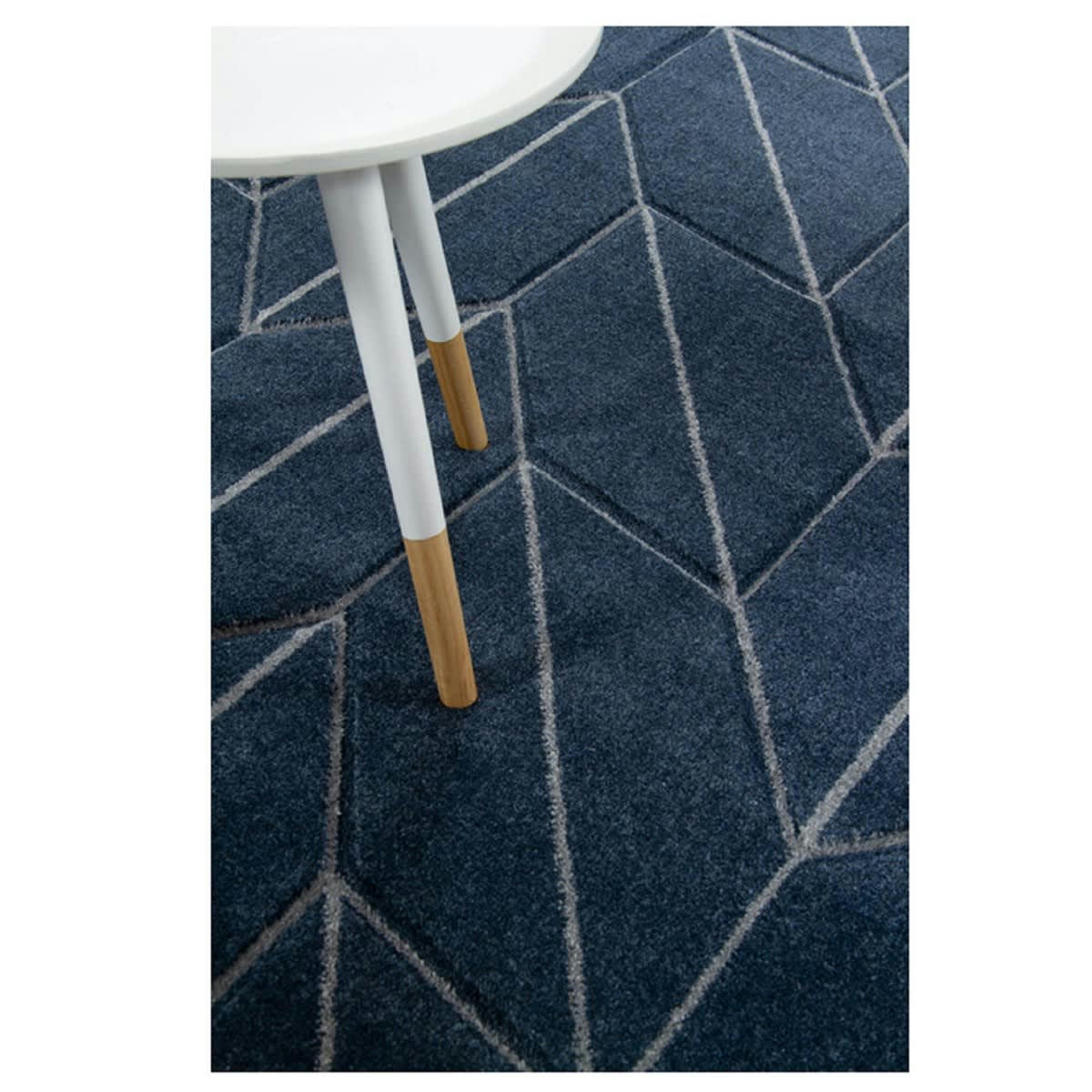 CLIVE - Tapis de salon en Polypropylène Bleu marine 160x230 cm