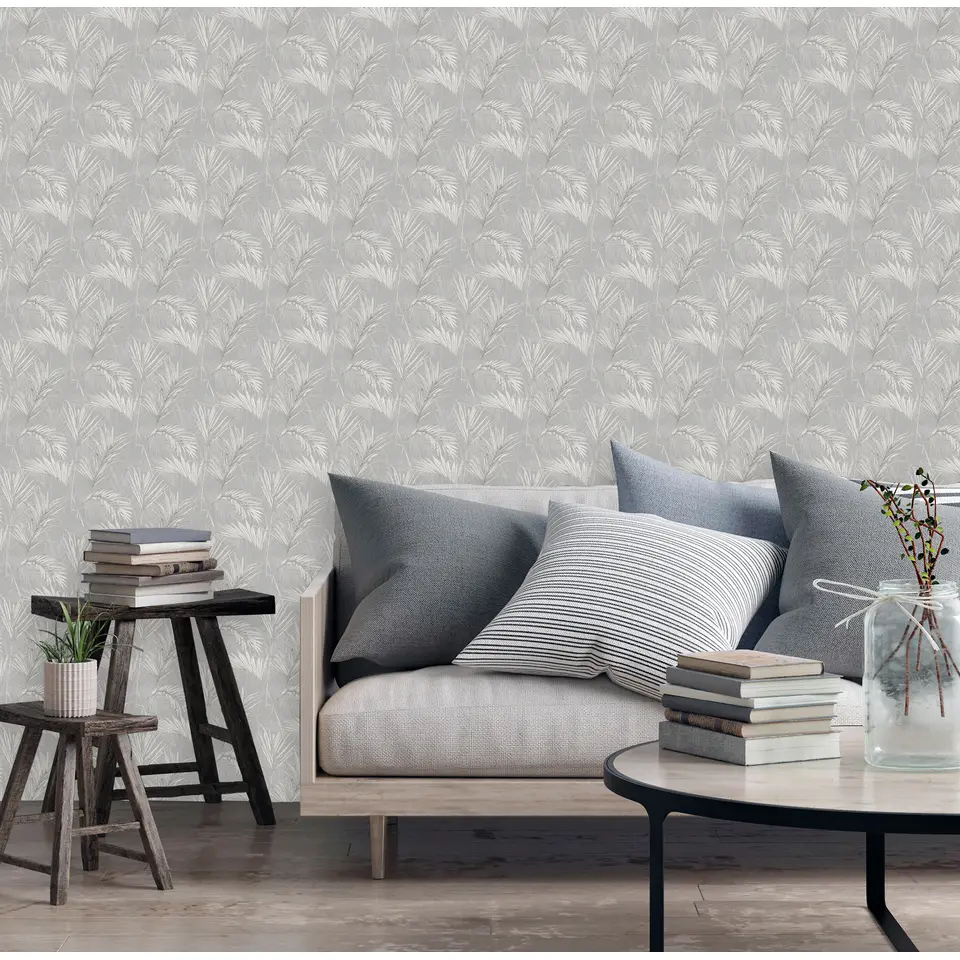 Dutch Wallcoverings - Myriad Palm Springs grijs - 0,53x10,05m