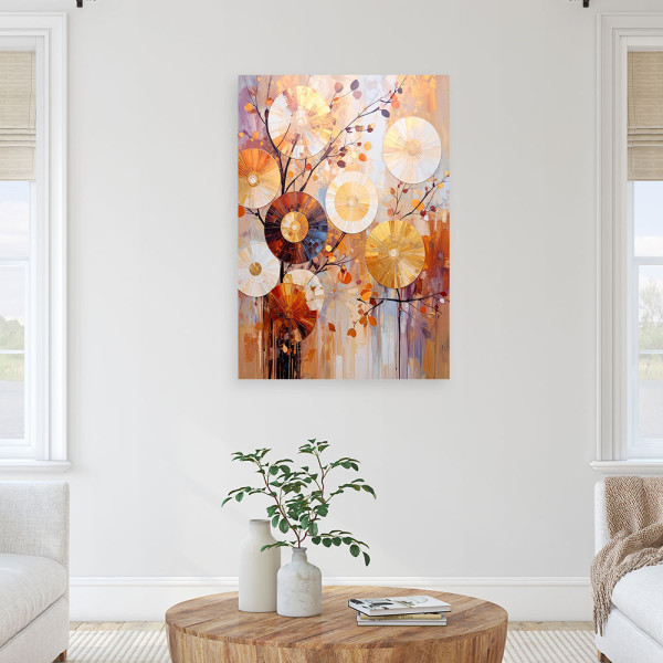 Feeby Obraz do salonu sypialni, Nowoczesna Abstrakcja Koła 40x60