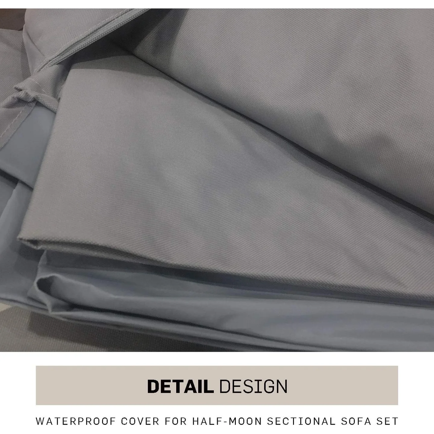 Outdoor Patio Furniture Waterproof Fabric Couch Half-Moon Sofa Set Protection Cover