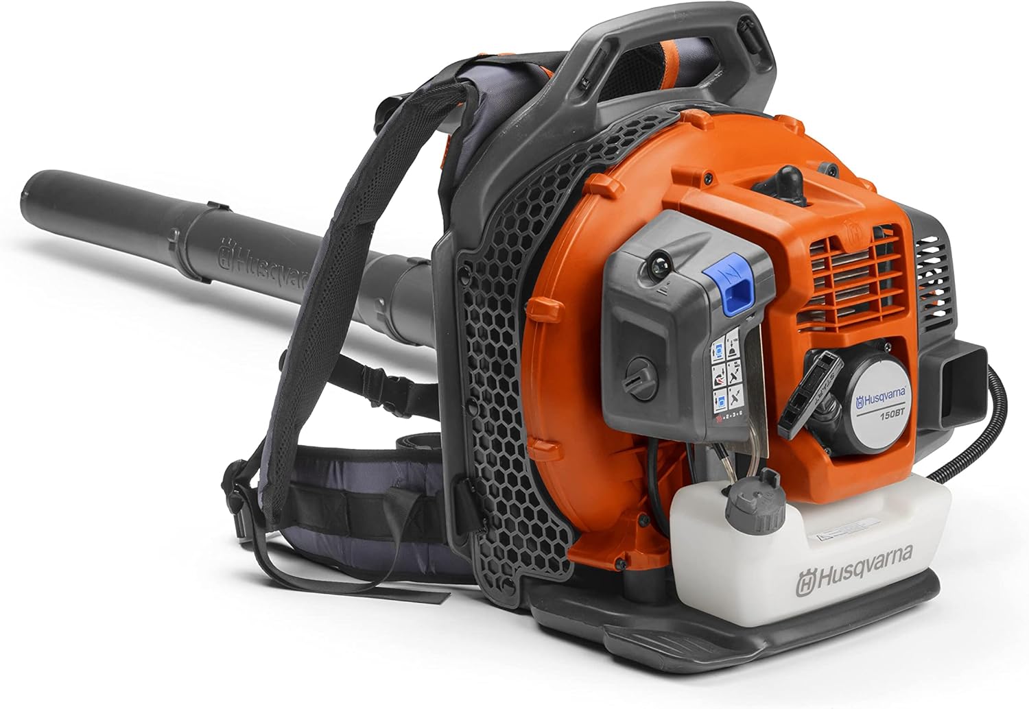 Husqvarna 150BT Gas Leaf Blower  51-cc 2.16-HP 2-Cycle Backpack Leaf Blower  765-CFM  270-MPH  22-N Powerful Clearing Performance and Ergonomic Harness System  970466901