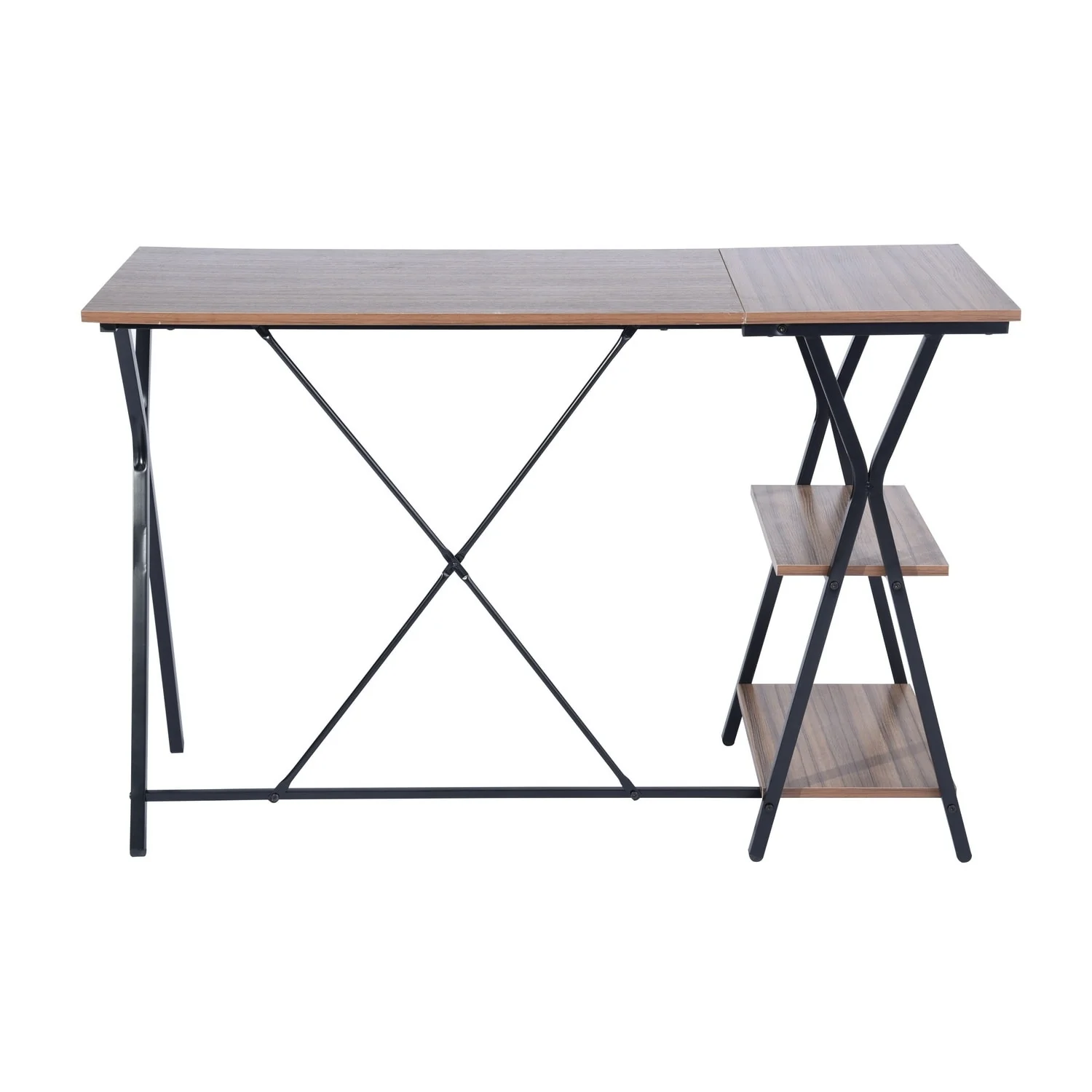 HomyLin Home Office Desk Writing Tables 47.2 with Storage Shelves