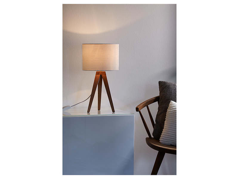Lampa stolowa Kullen tkaninowa biała