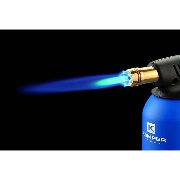 Lampe a souder Coque Acier Allumage piezo   6 Cartouches de gaz 190gr STOP GAZ Perçables KEMPER