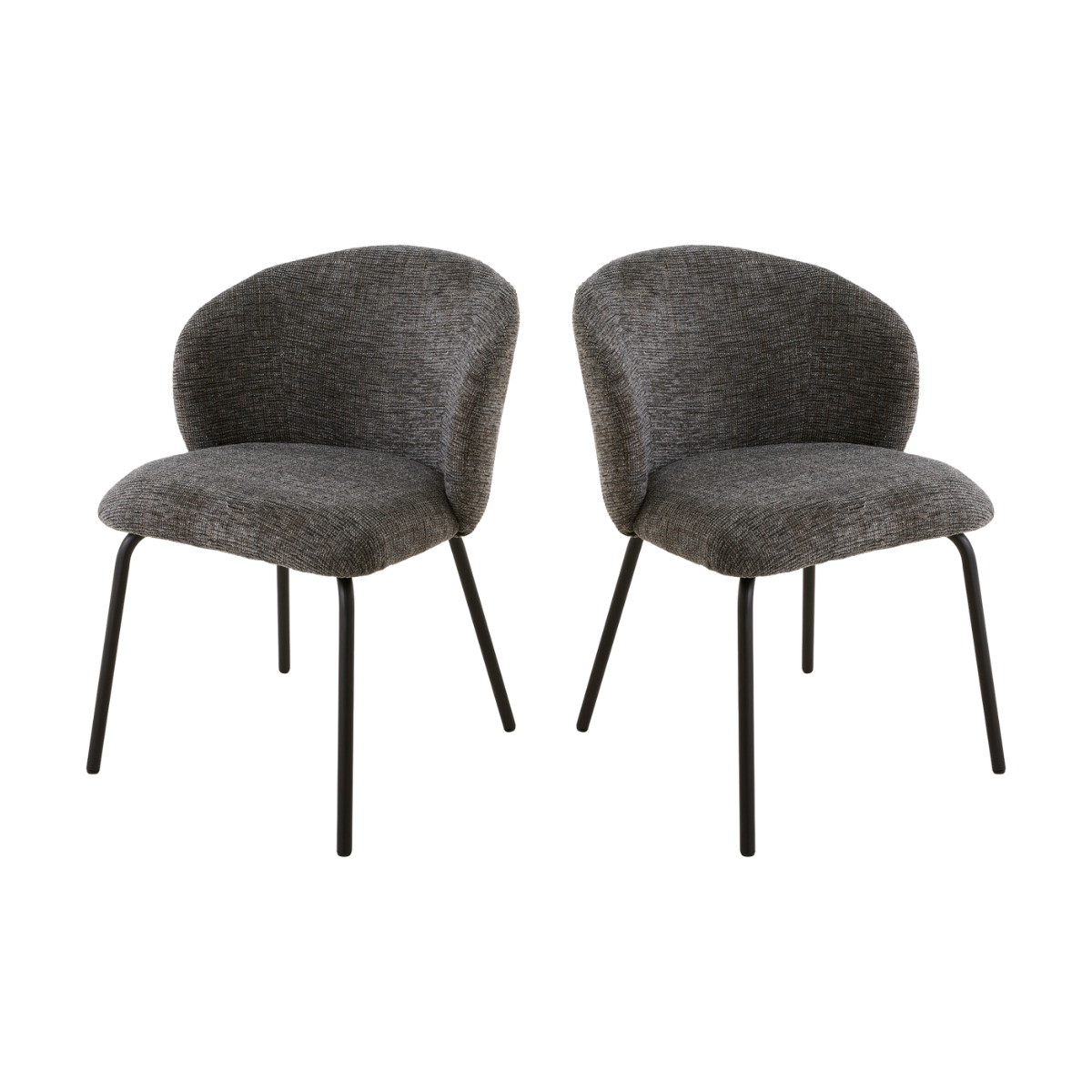 Calicosy - VESPER Set van 2 stoelen - Grijs - 79x45x49 cm