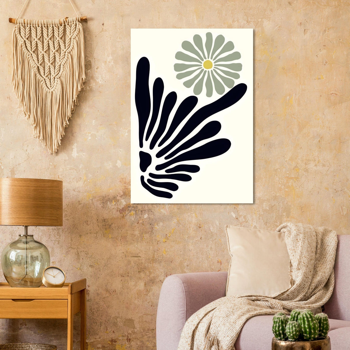 Artfulprints Poster Matisse – Floral symphony  - 70x100 cm - Zwart