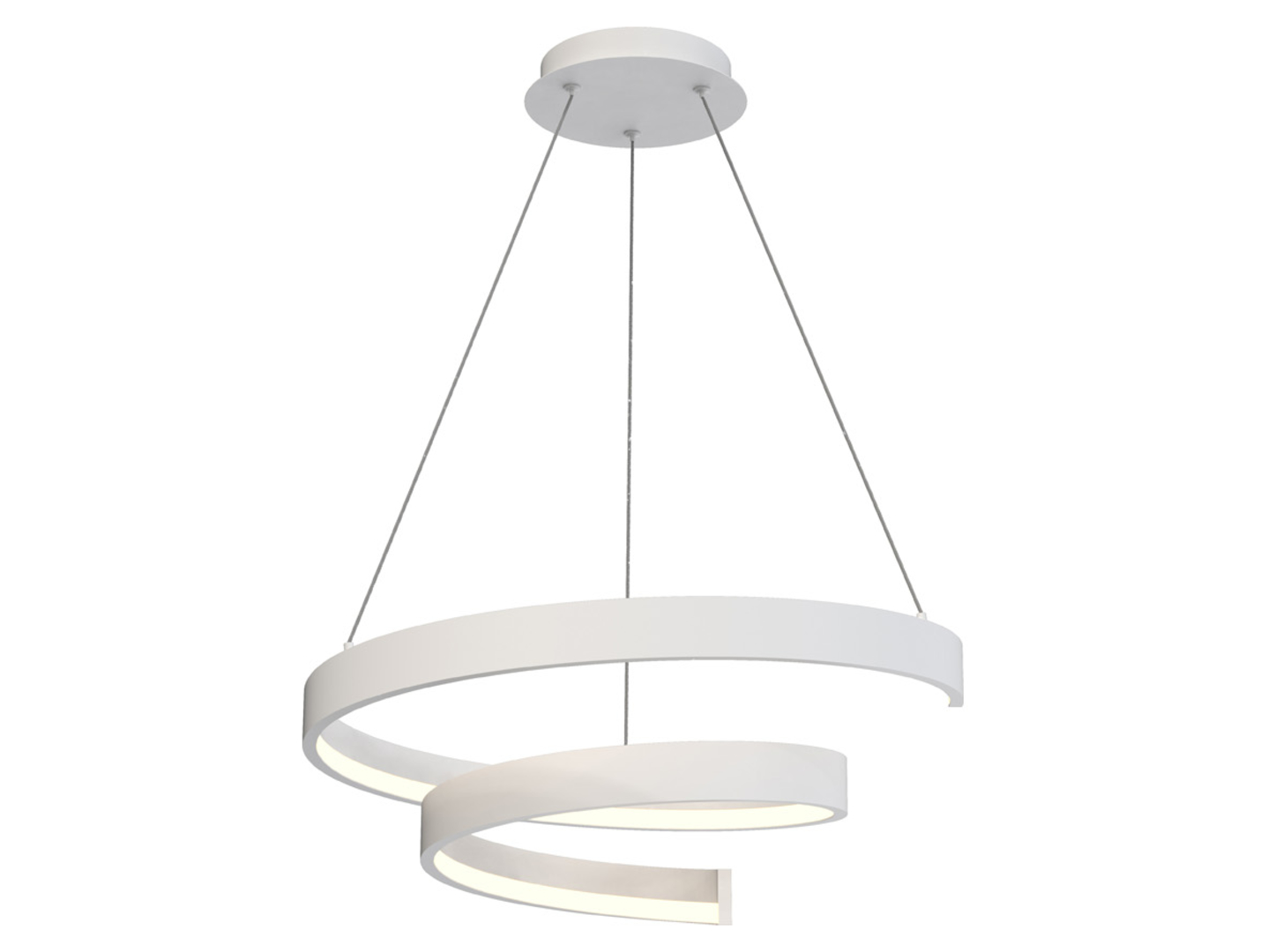 Lampa wisząca Toppo LED ze ściemniaczem biała