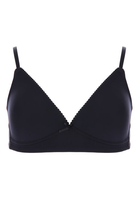 Older Girls Black Comfort Bra