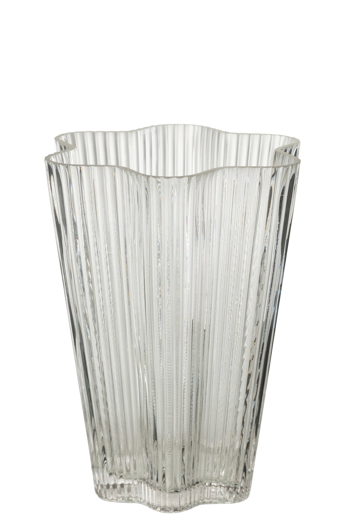 J-Line vaas Clara - glas - transparant - small - Ø 15 cm