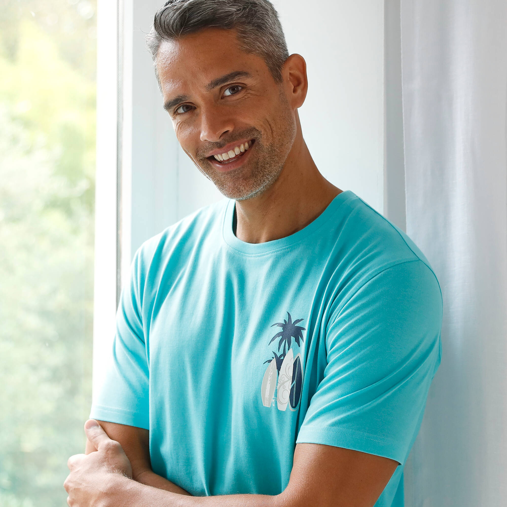 Tee-shirt pyjama manches courtes motif surf