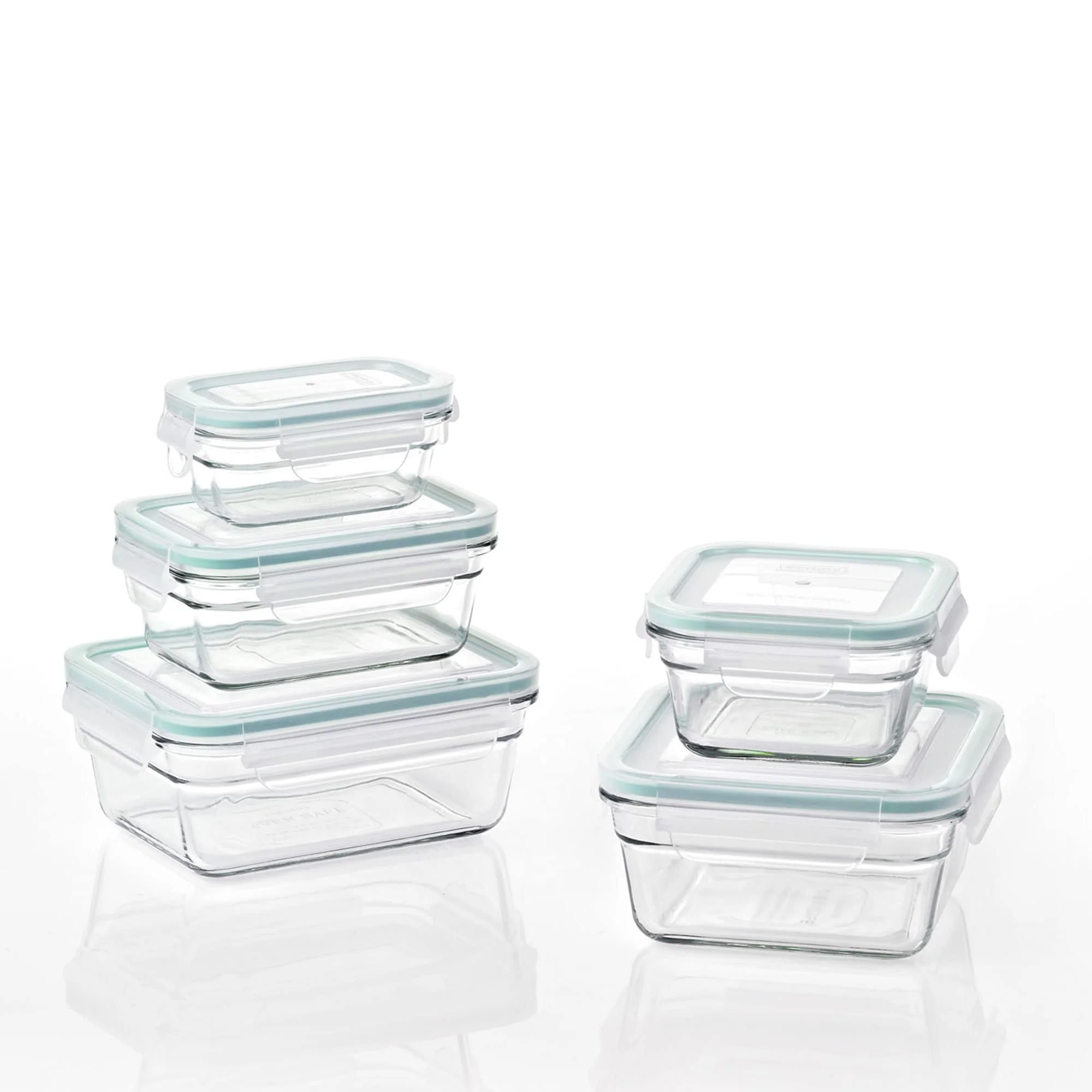 Glasslock Oven and Microwave Safe Glass Food Storage Containers 28 Piece Set