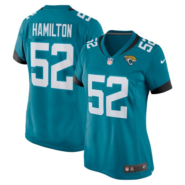 DaVon Hamilton Jacksonville Jaguars Nike Women's Game Jersey - Teal/Black