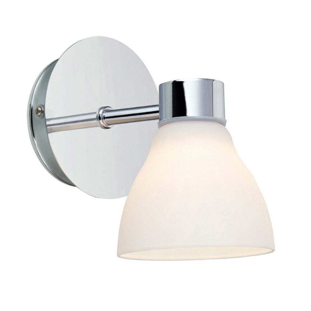 VEGGLAMPE MARKSLÖJD CASSIS KROM/HVIT