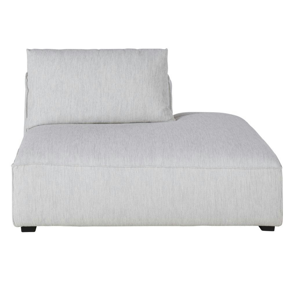 Falkor - Méridienne droite pour canapé modulable gris clair chiné