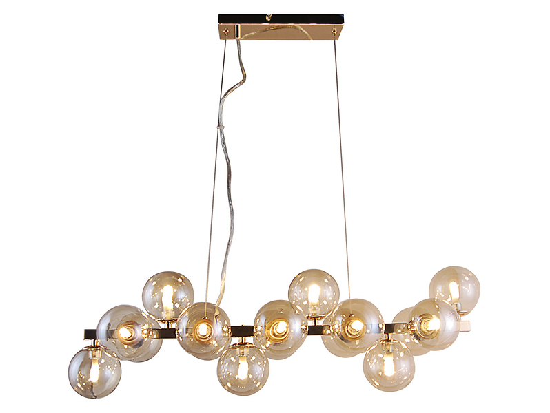 Lampa wisząca Marbelioa szklana złota