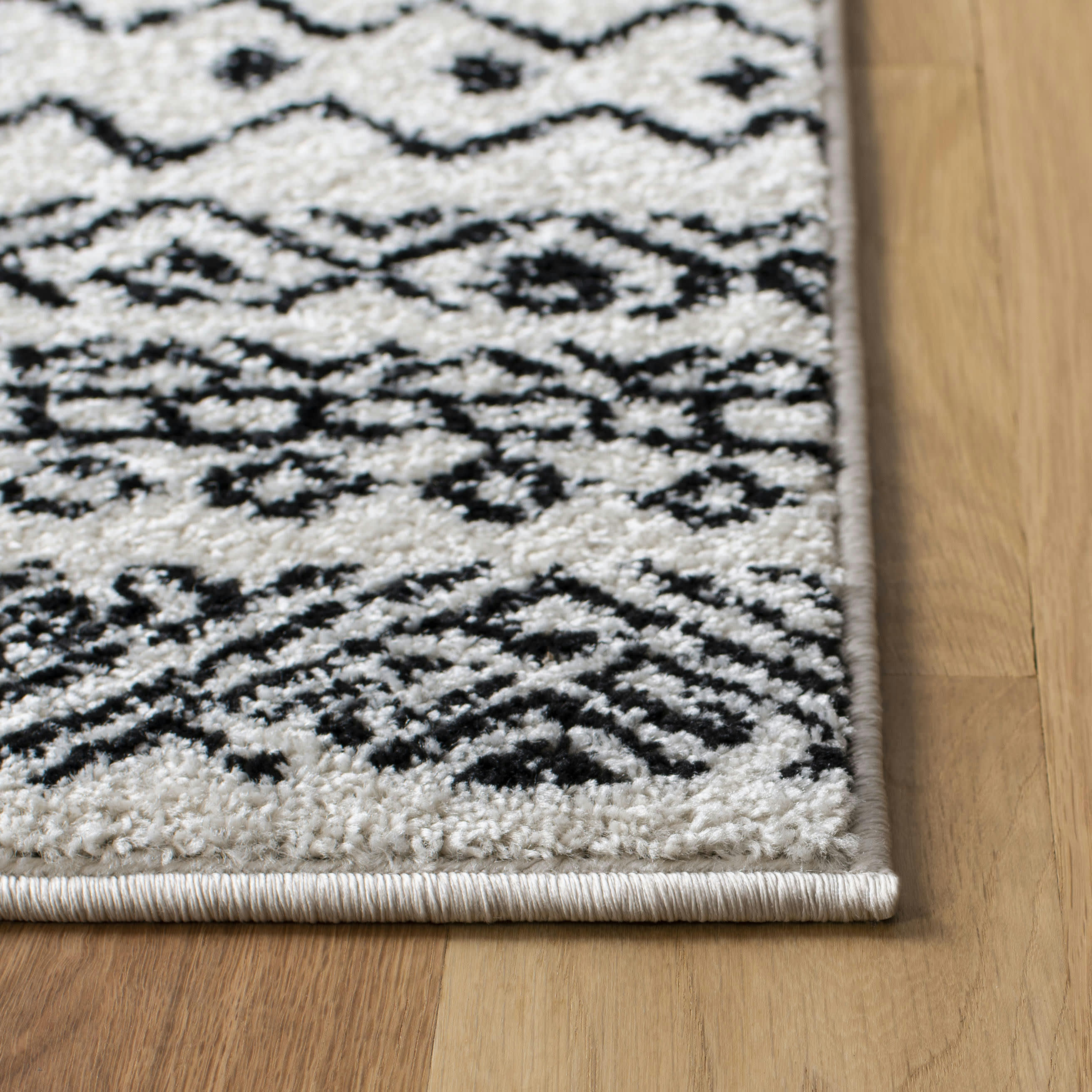 TULUM - Tapis de salon interieur en  ivoire & noir, 160 x 229 cm