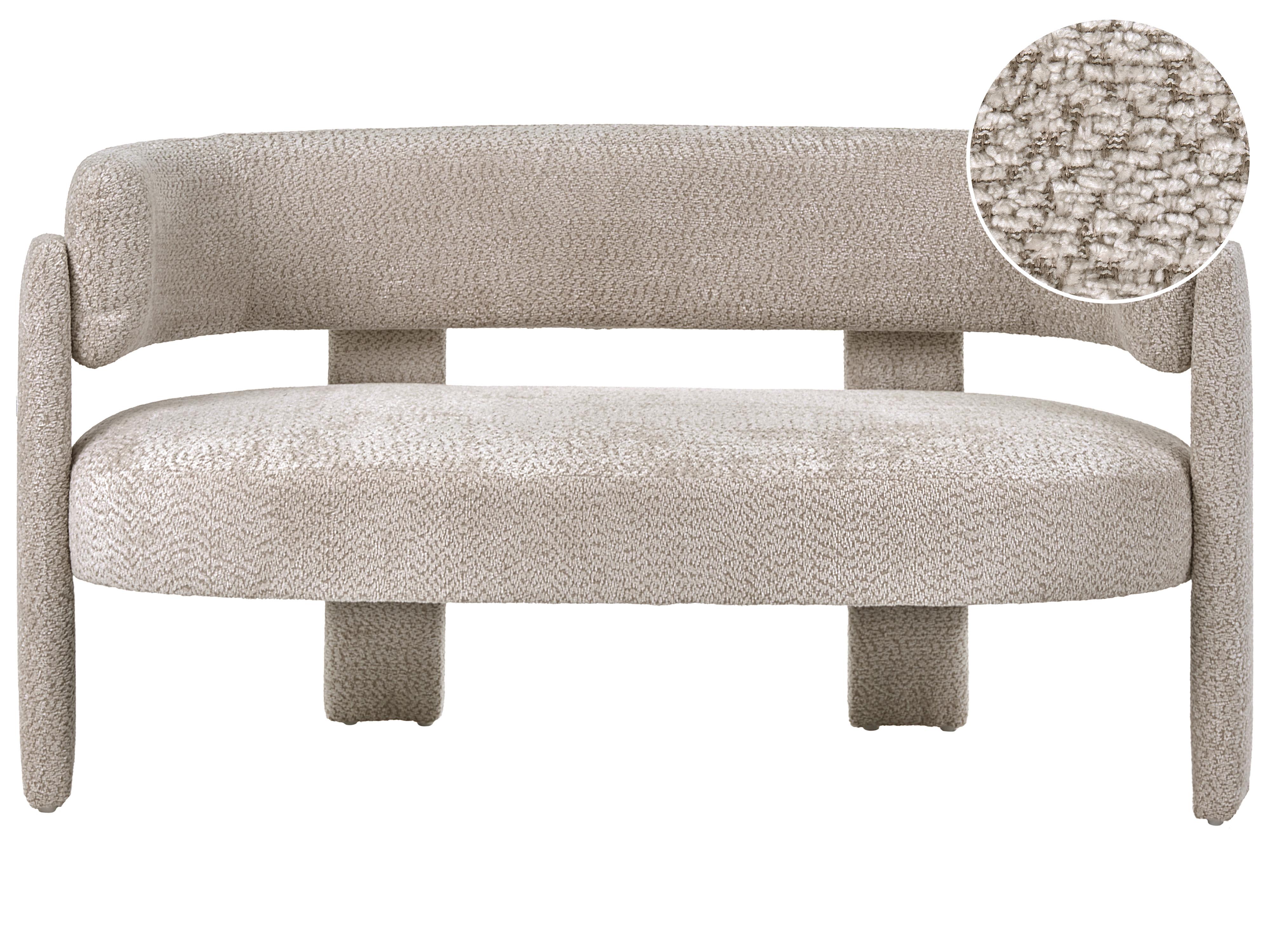Armchair BUREA Chenille Light Beige