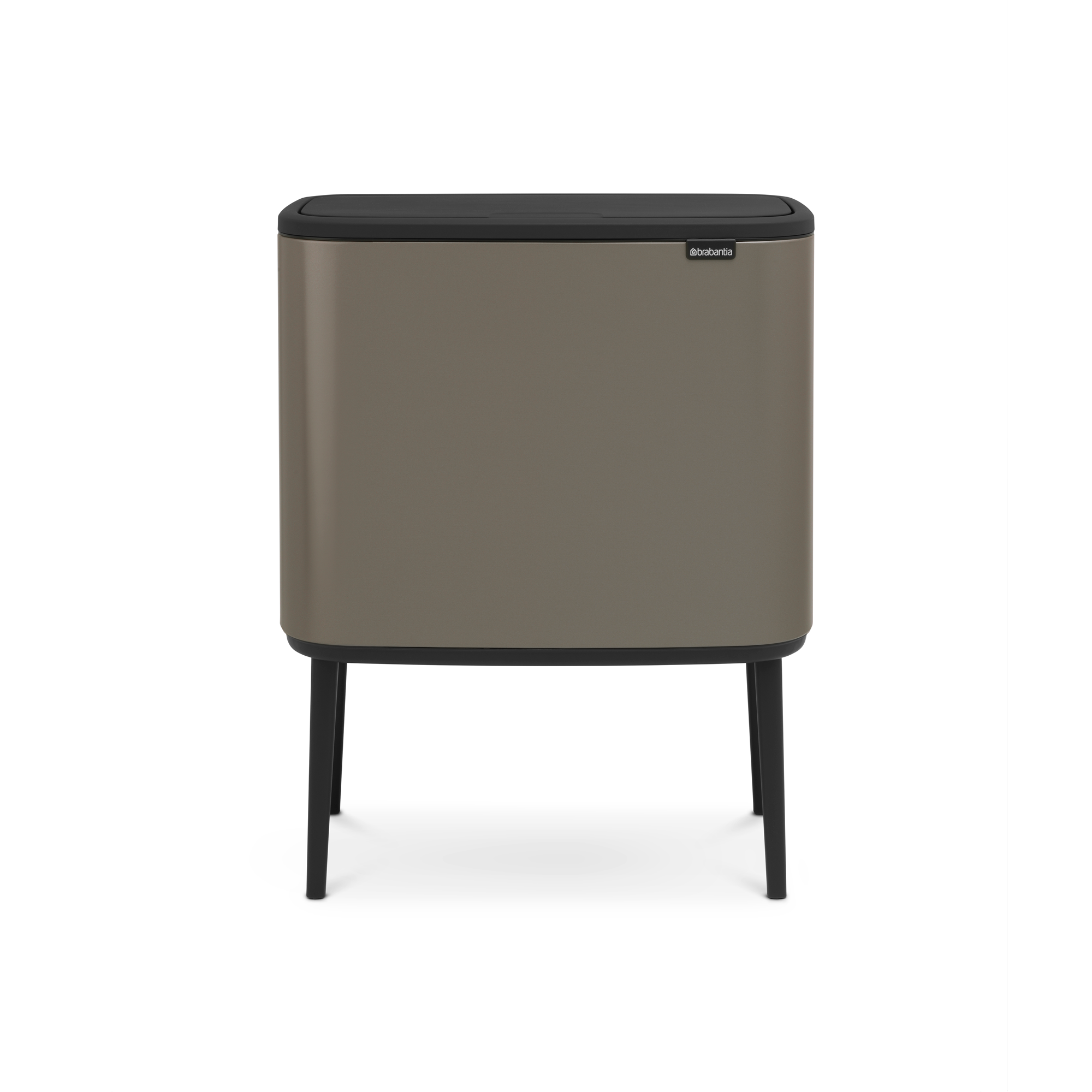 Brabantia Bo Touch Bin, met 2 binnenemmers, 11   23 liter - Platinum