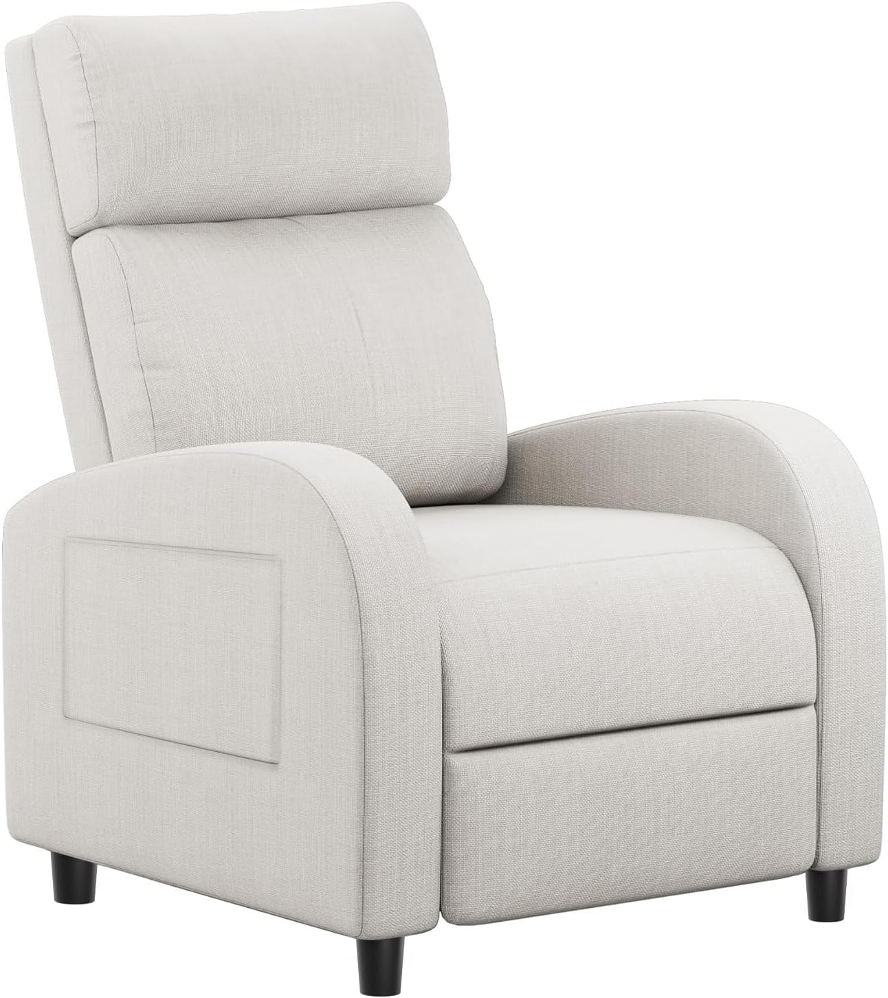 Homall Recliner Chair, Recliner Sofa for Adults, Recliners Home Theater Seating with Lumbar Support, Reclining Sofa Chair for Living Room (Fabric, Beige)