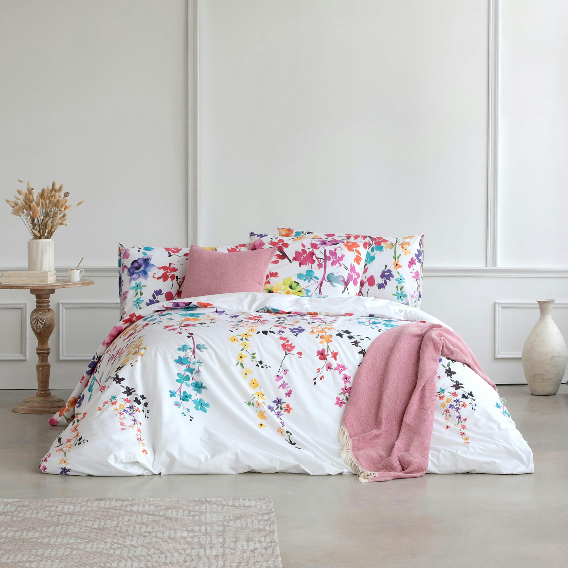 HAKU - Housse de couette imprimé en percale Coton Multicolore 150x220 cm