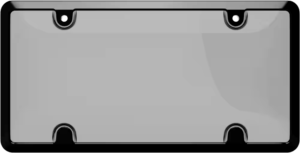 Black Tuf Metal License Plate with Smoke Shield for Offroad/Showroom Use Only