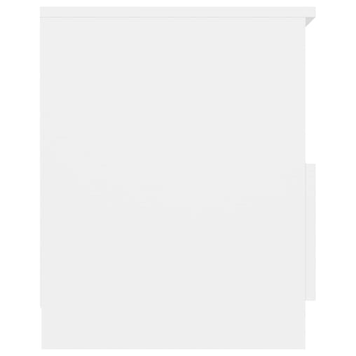 NNEVL Bed Cabinet White 40x40x50 cm Chipboard