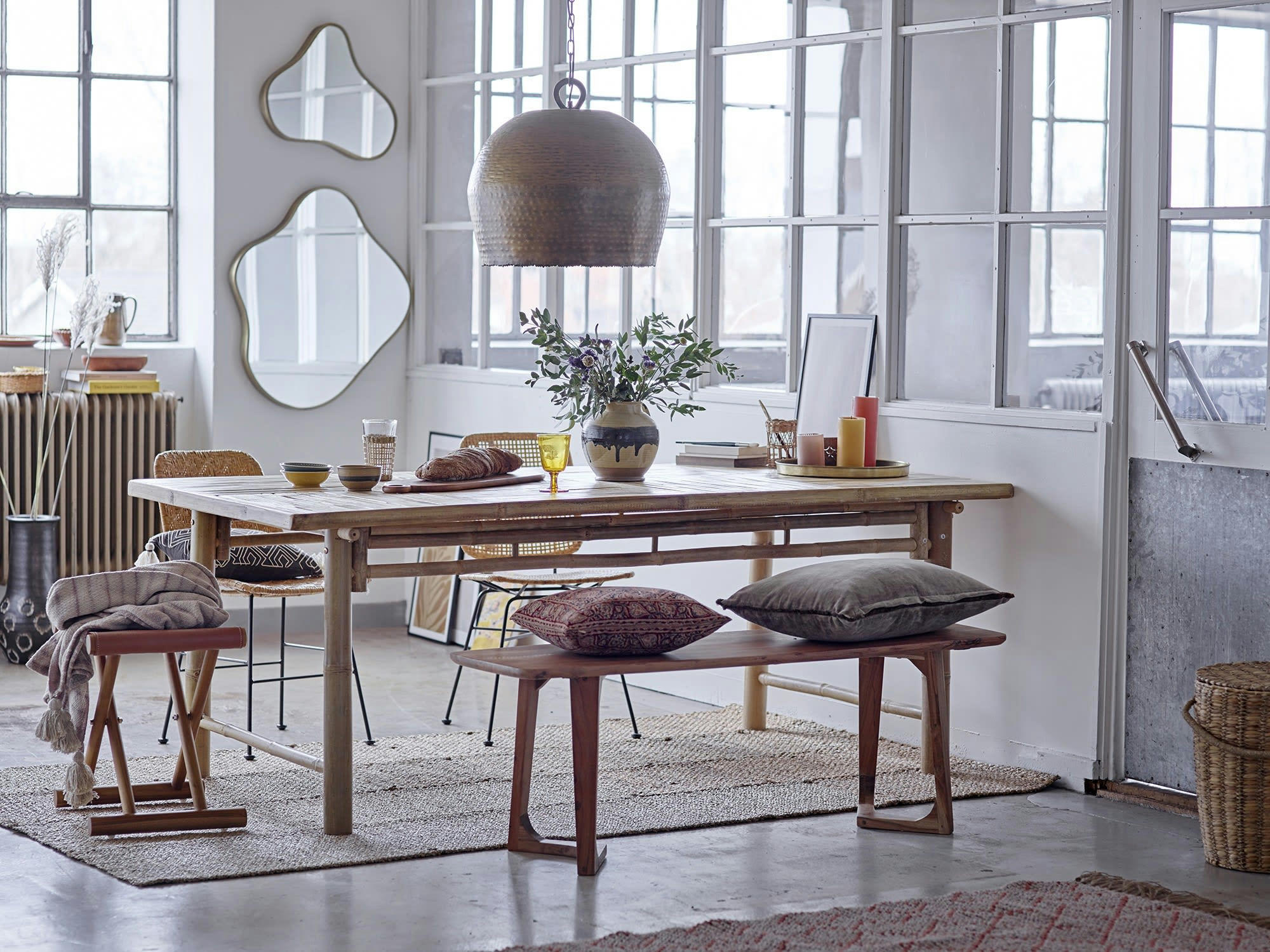 ABIGAIL - Miroir en métal doré