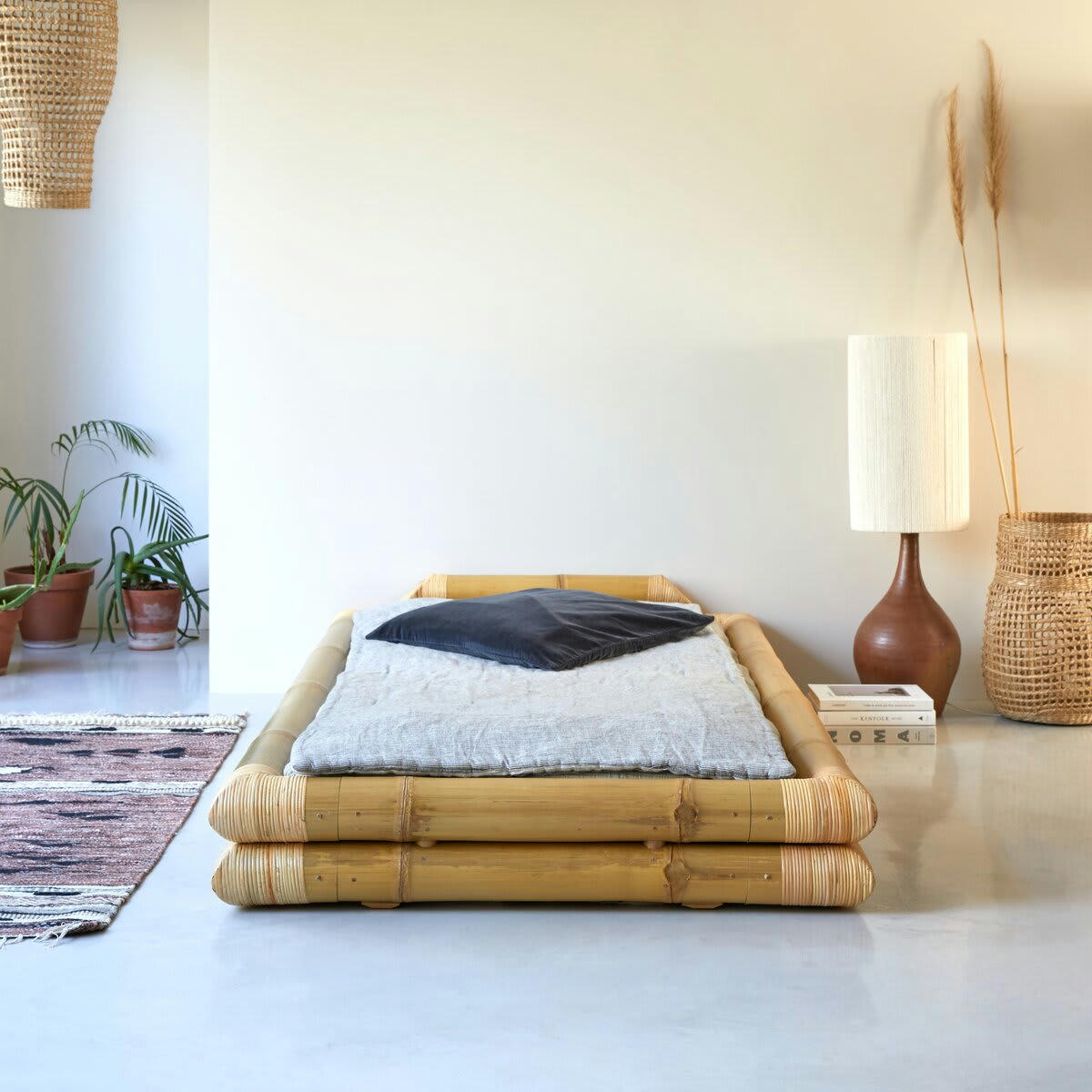 BALYSS - Lit futon en bambou 90x190 cm
