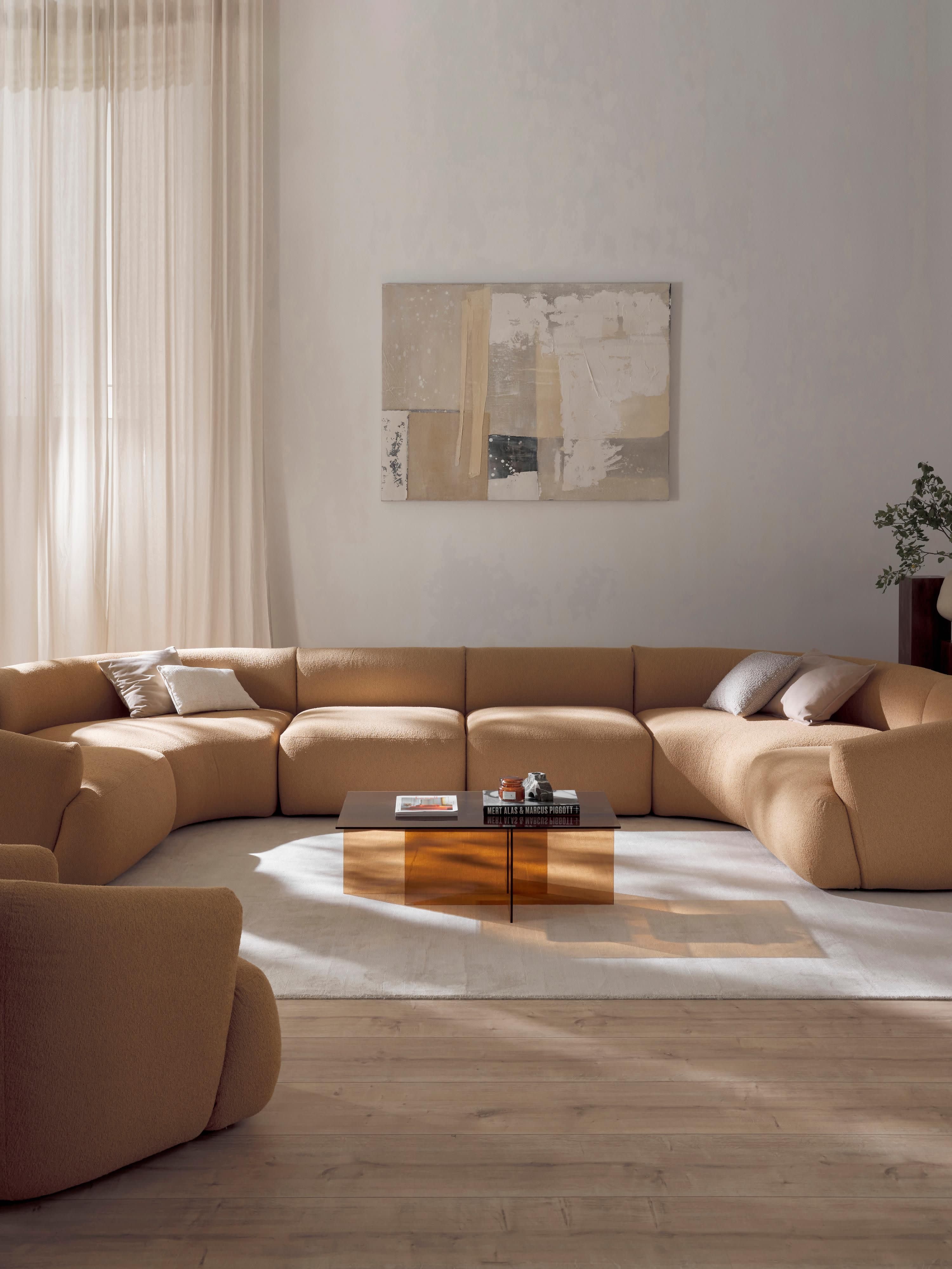 Modulares XL Bouclé-Sofa Sofia