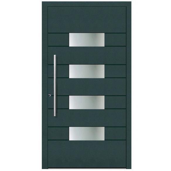 Aluminium-Haustür »Marte«, moosgrün
