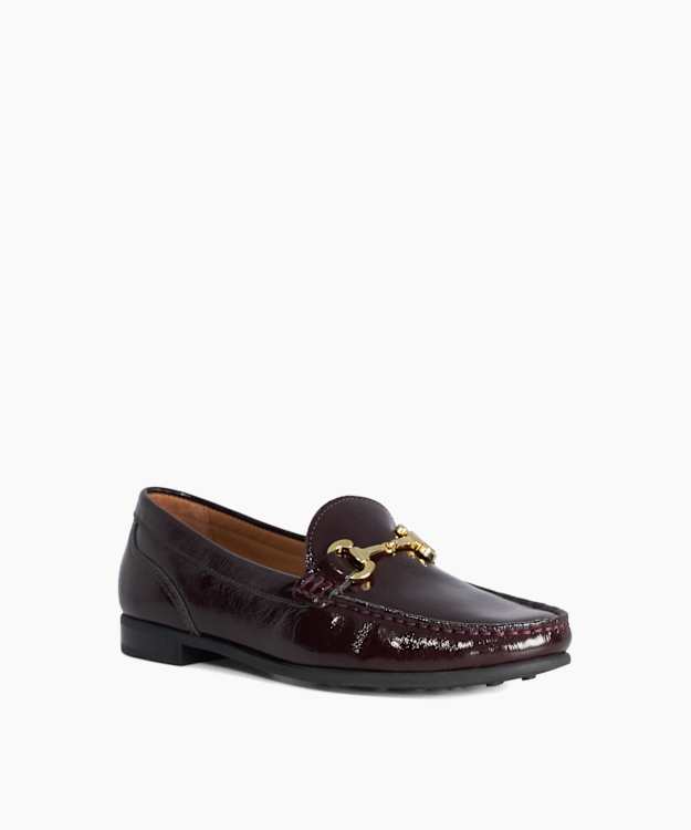 Glena Burgundy - Patent Leather Loafers
