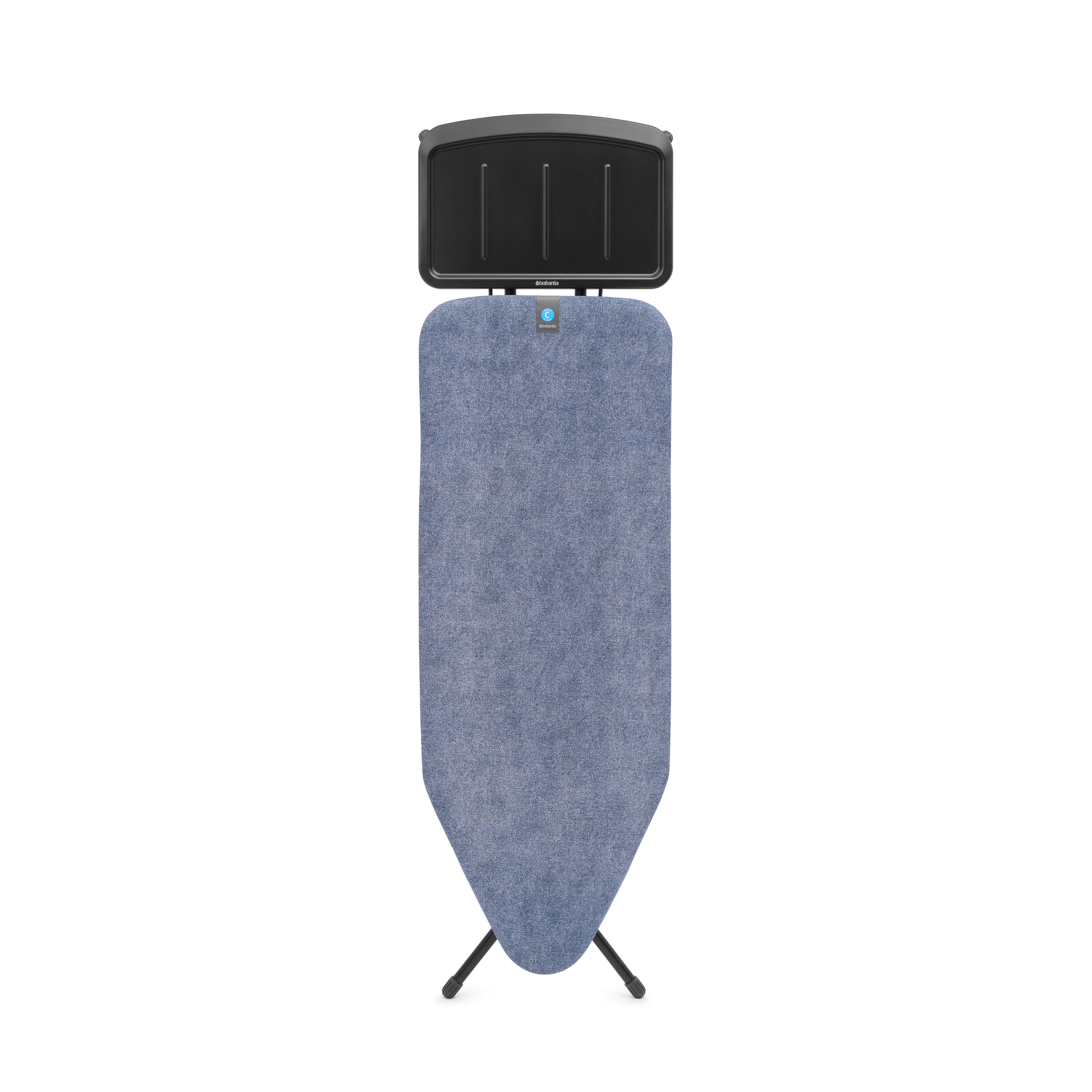 Brabantia Strijkplank C, 124x45 cm, solide stoomunithouder - Denim Blue