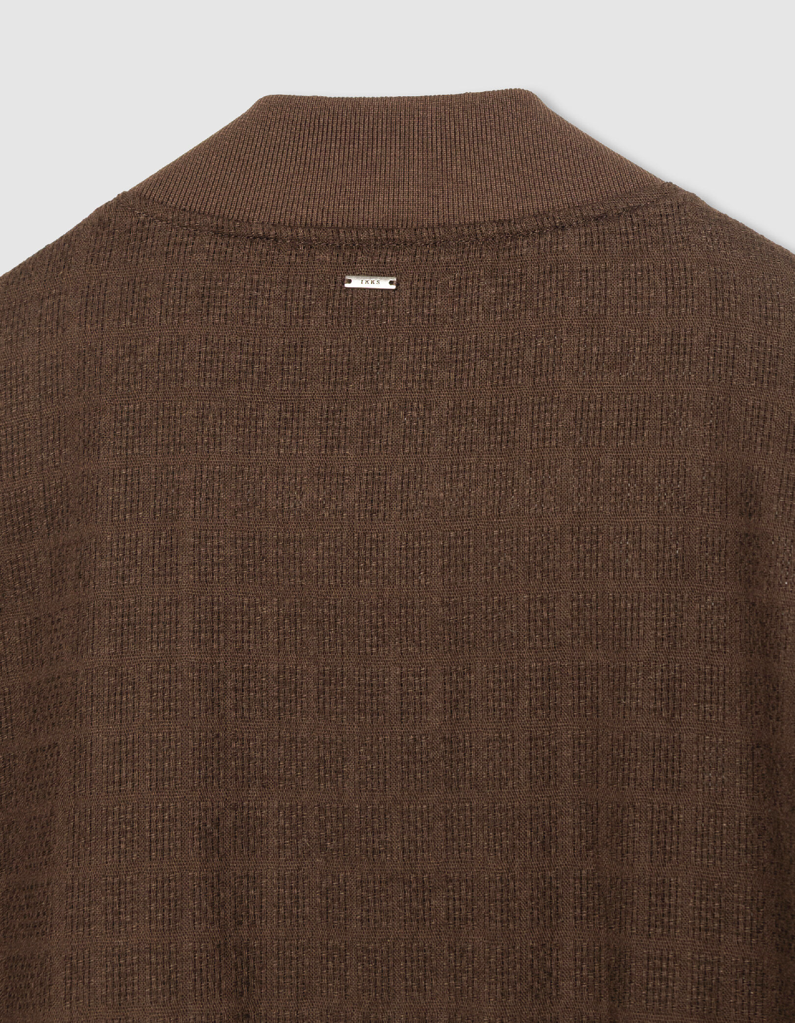 Blouson bomber marron tissu relief Homme