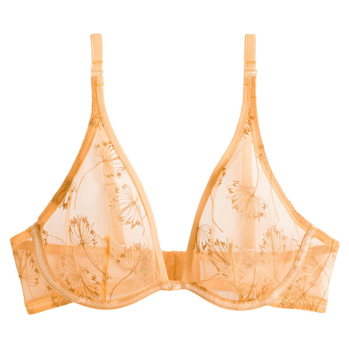 Soutien-gorge foulard en tulle brodé