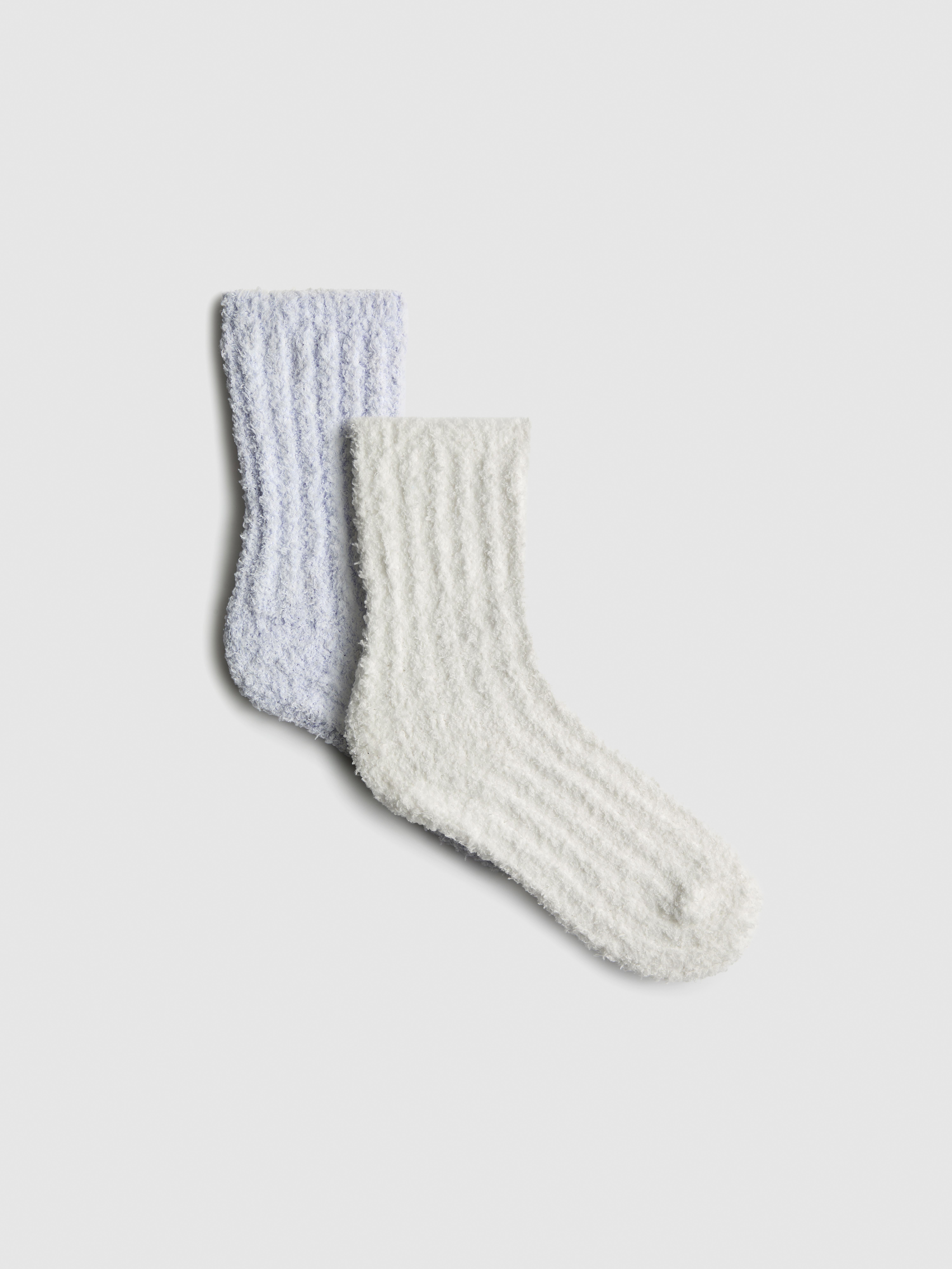 2pk Chunky Ribbed Quarter Crew Socks