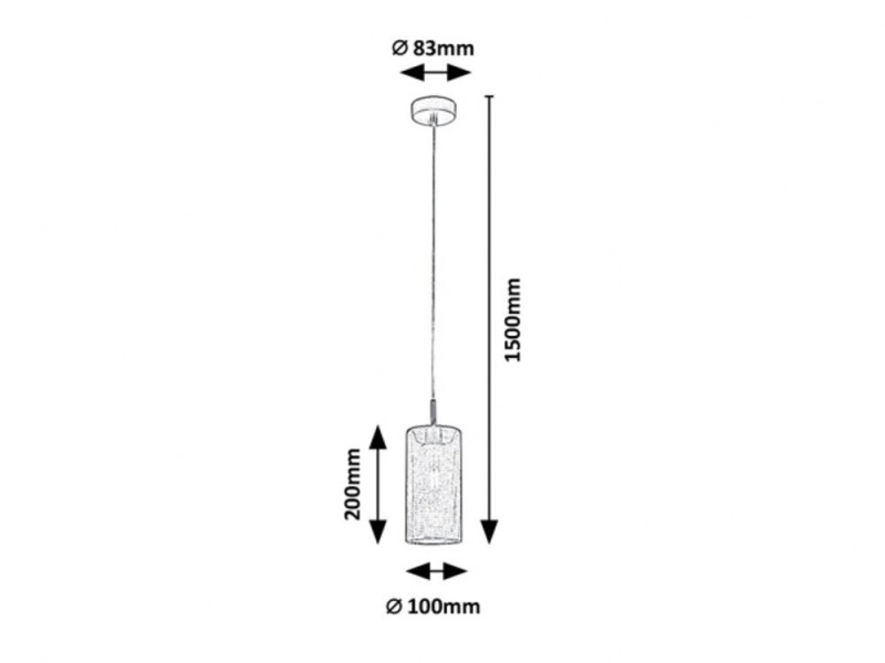 Lampa wisząca popielaty Callia 1xE14x15W wym: 150x10x10 cm Rabalux