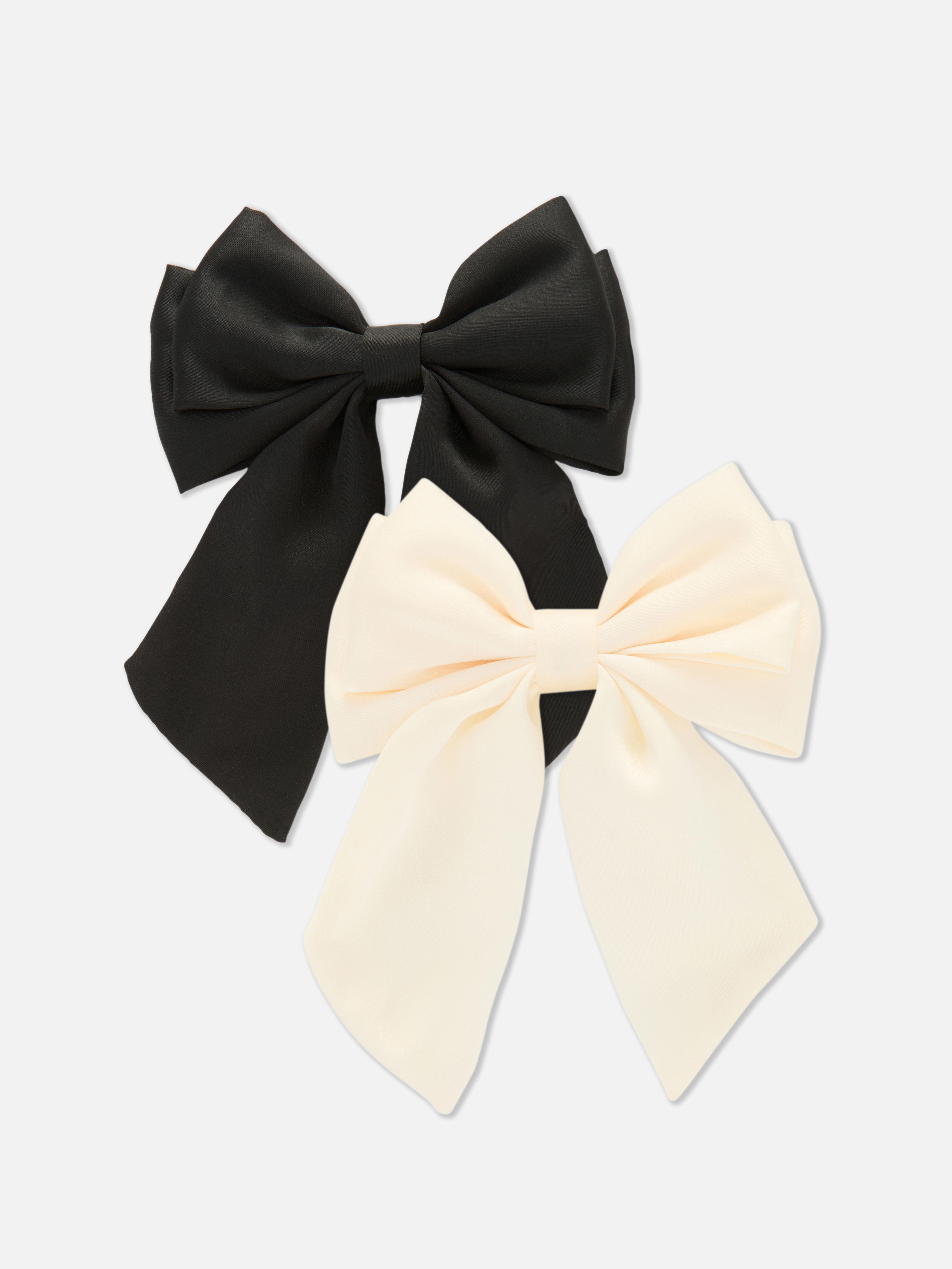 2-Pack Satin Bow Hair Clips