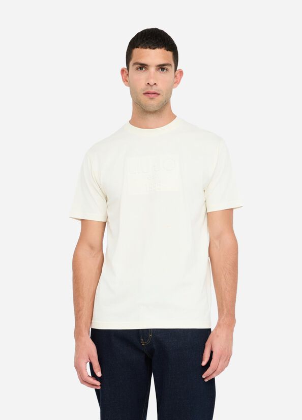 T-shirt in cotone con logo