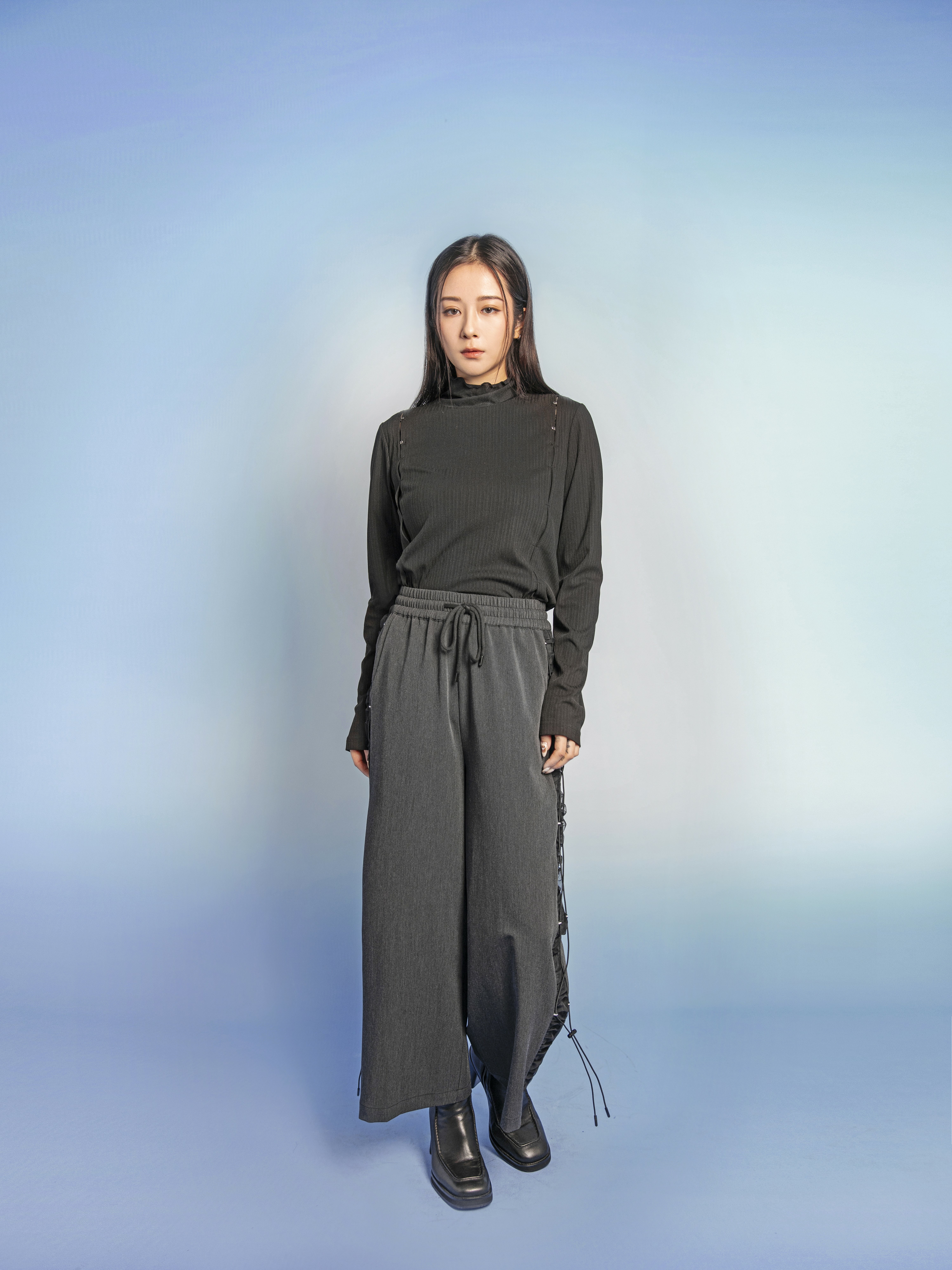 Tie-detail track pants - 25SRB020D