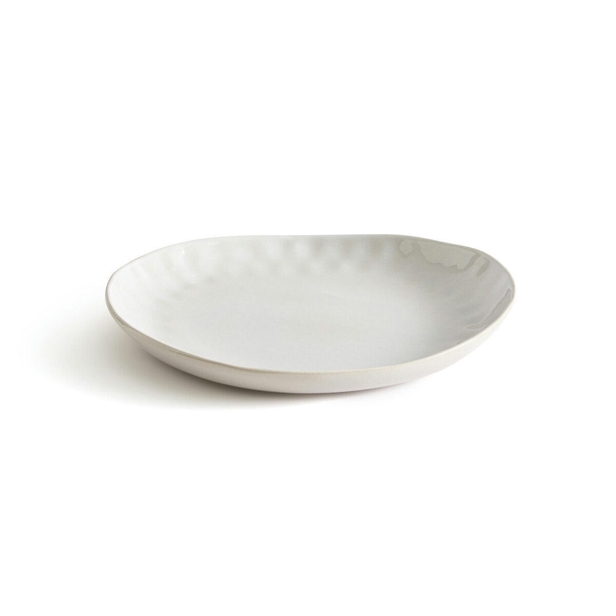 Lot de 4 assiettes à dessert en grès, Cream