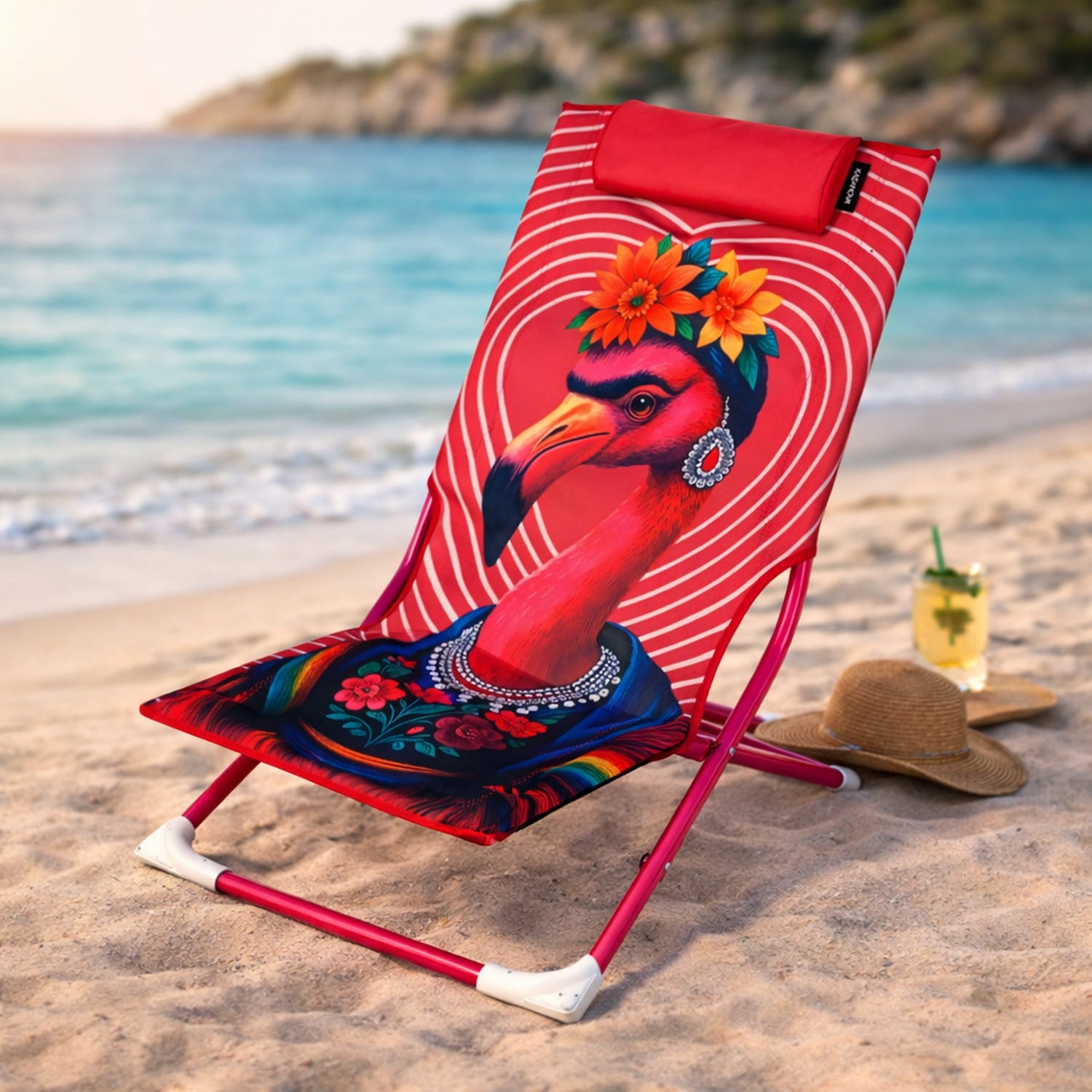 Spiaggina sedia pieghevole Tucano con poggiatesta