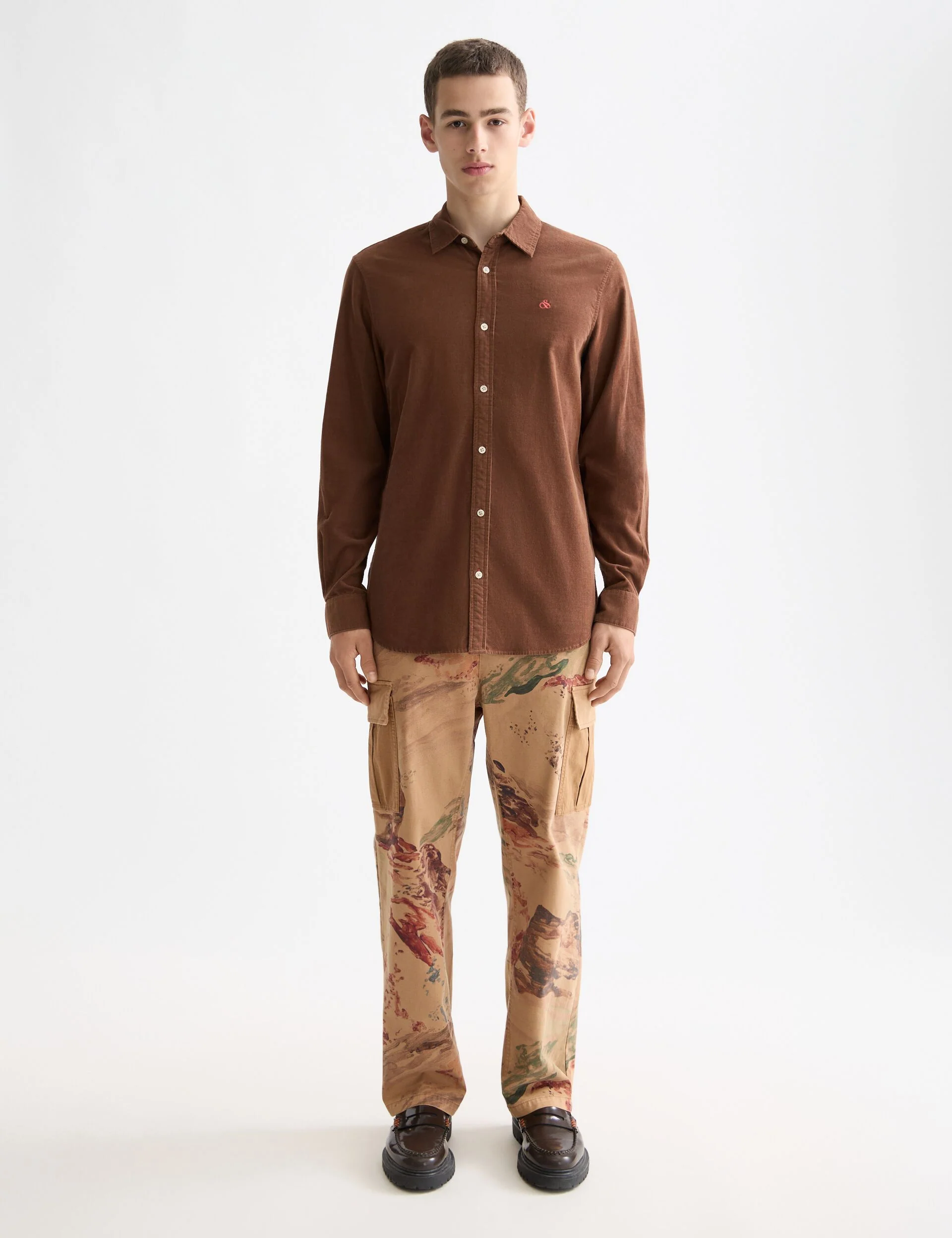Regular-fit corduroy shirt